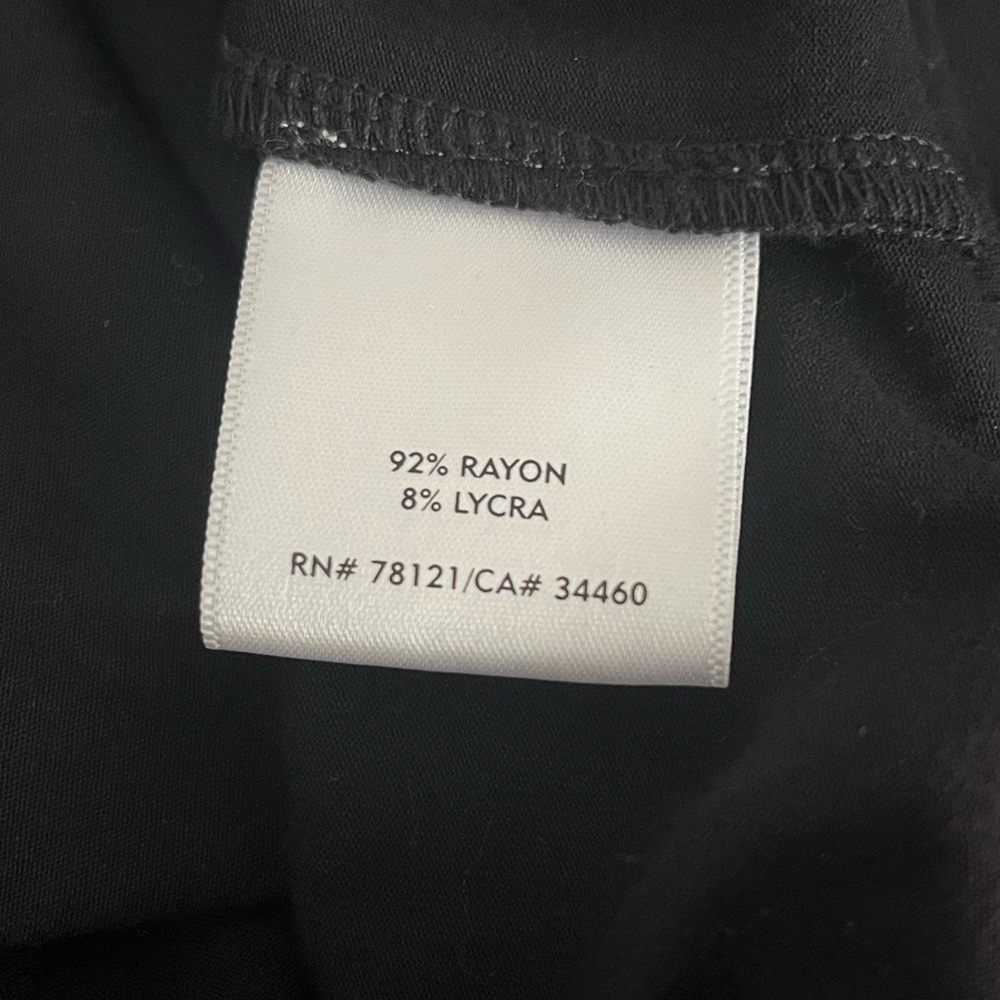 EILEEN FISHER Black Rayon Knit Sleeveless Top Stretch Shell Women’s Small - Picture 5 of 5